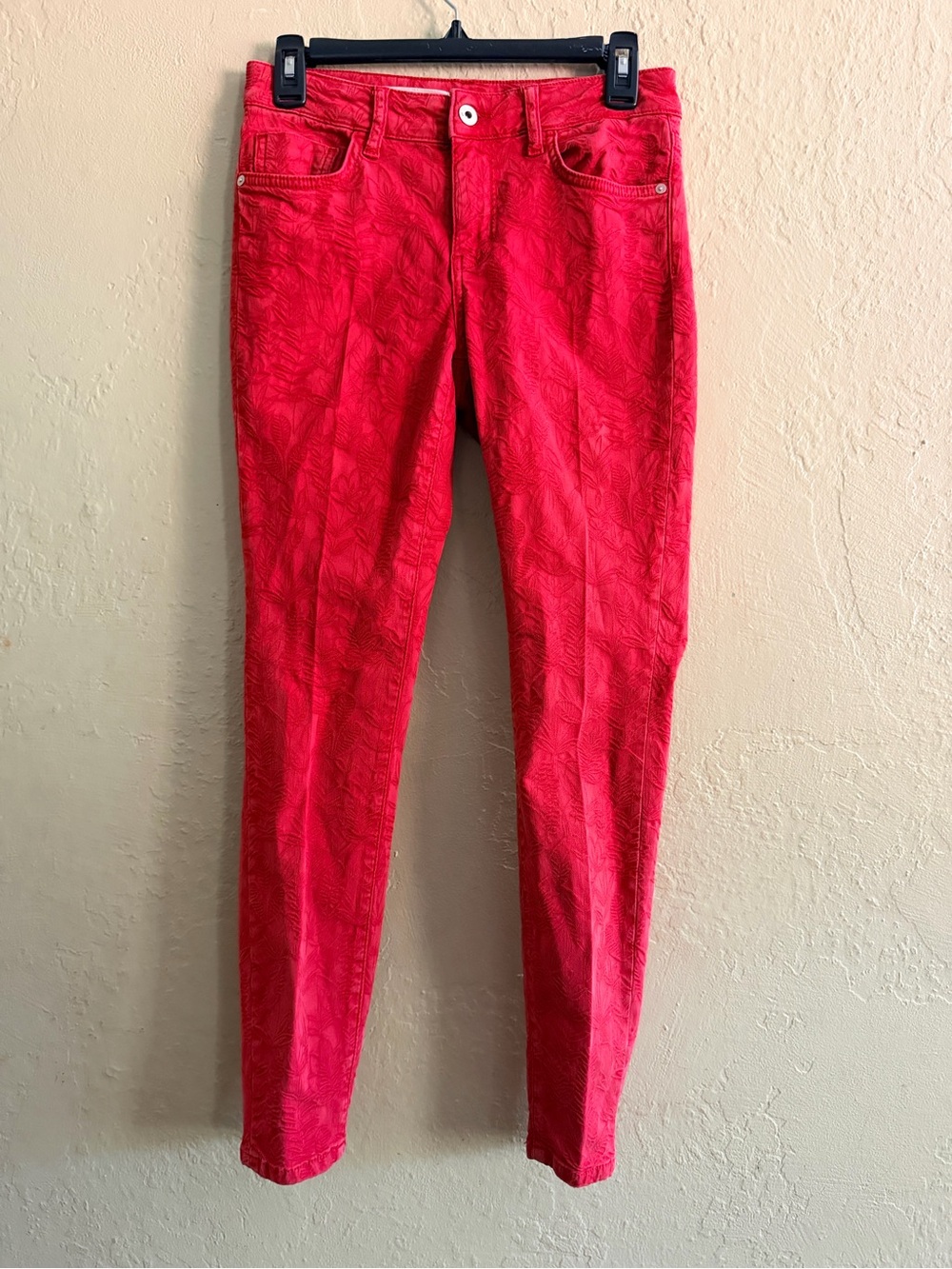 Pilcro and the Letterpress Red Skinny Pants